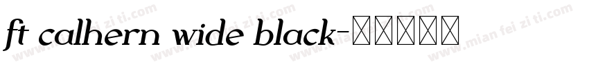 ft calhern wide black字体转换